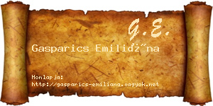 Gasparics Emiliána névjegykártya